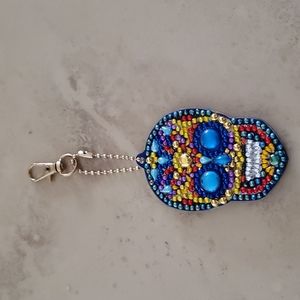 Jeweled Skull Keychain/Bag Charm nwot